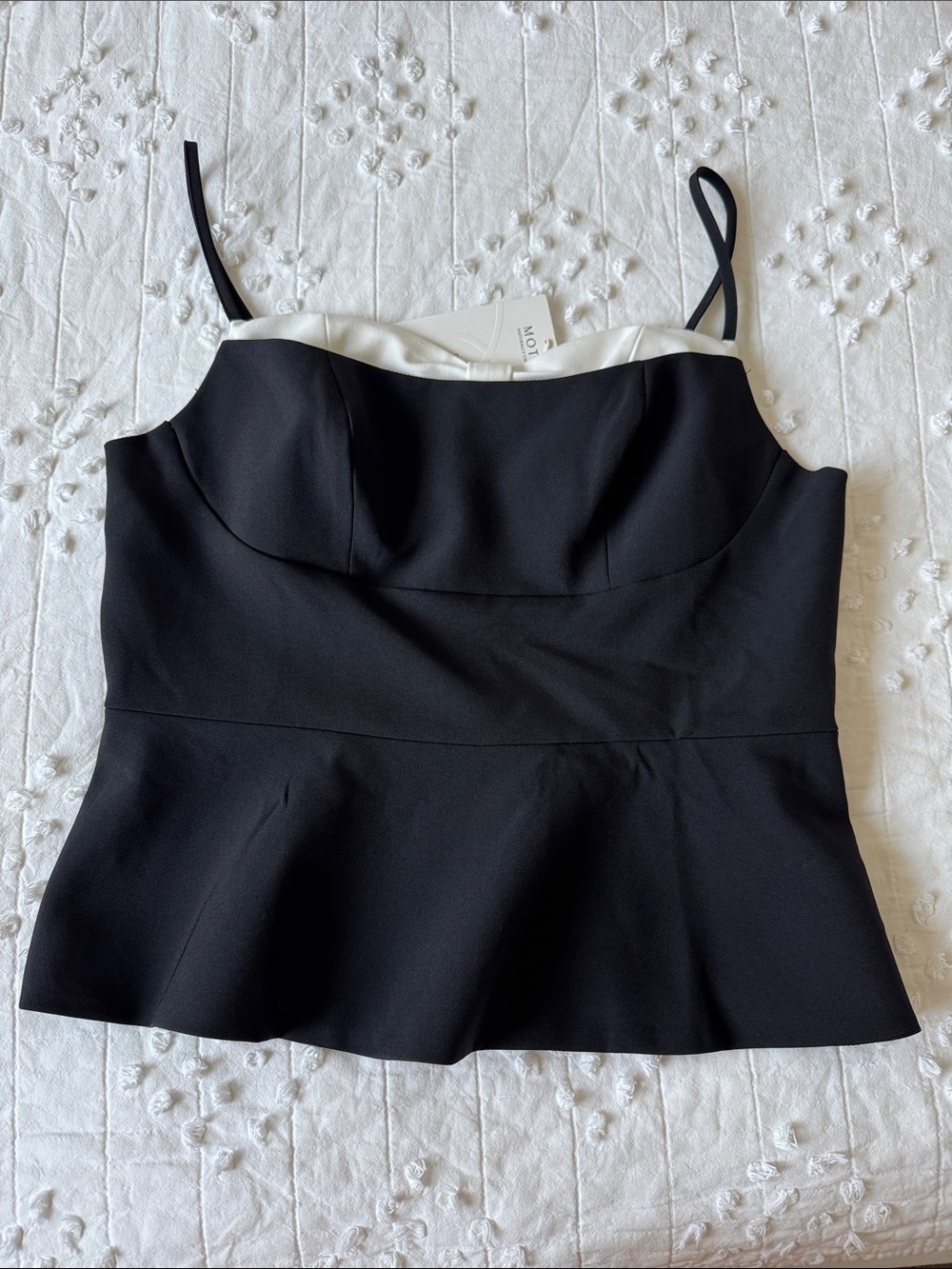MOTF Black & White Peplum Camisole